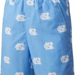 Outlet 🔥 Columbia Men's North Carolina Tar 👠 Heels Navy Backcast Performance Shorts 😍