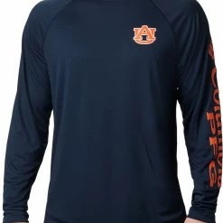 Cheapest 🎉 Columbia Men's Auburn Tigers Blue Terminal Tackle Long Sleeve T-Shirt 😀