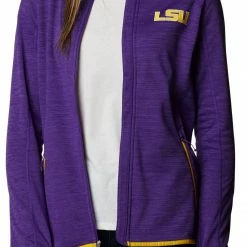 Deals 🔔 Columbia 👩 Women's LSU Tigers Purple Darling Days Full-Zip Hoodie 🌟