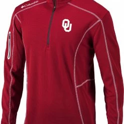Best deal 🌟 Columbia Men's Oklahoma Sooners Crimson Shotgun Quarter-Zip 👕 Shirt 👍