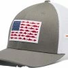 Cheapest ❤️ Columbia Men's Texas Longhorns Gray Perfomance Fishing Gear Flexfit Hat 🎁