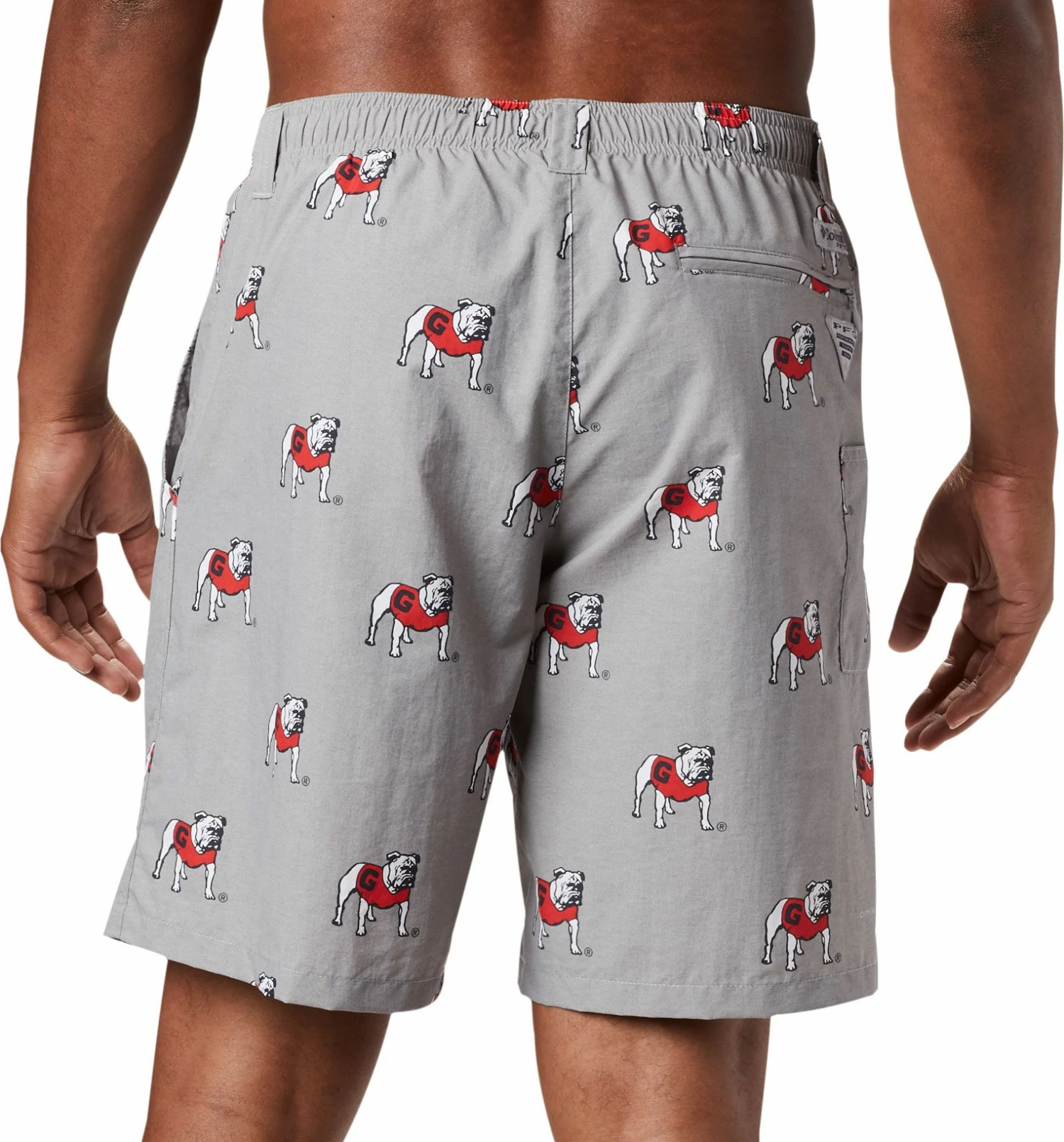 Outlet π Columbia Men's Georgia Bulldogs Red Backcast II Printed Performance Shorts π - Image 2