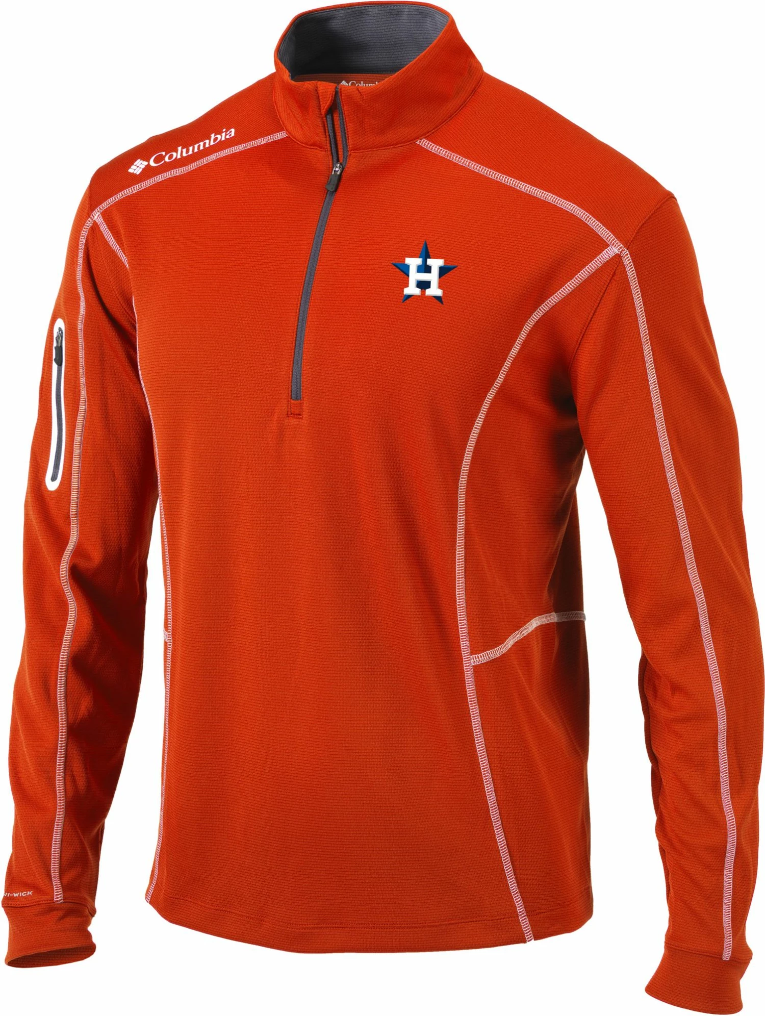 Hot Sale 👍 Columbia Men's Houston Astros Orange Shotgun Quarter-Zip 👕 Shirt ✨