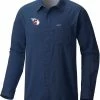 Flash Sale 🛒 Columbia Men's Cleveland Guardians Navy Slack Tide Long Sleeve T-Shirt ⌛