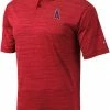 New ⌛ Columbia Men's Los Angeles Angels Red Omni-Wick Set Performance Polo 👏