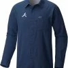 Best deal 😀 Columbia Men's Atlanta Braves Navy Slack Tide Long Sleeve T-Shirt 🥰