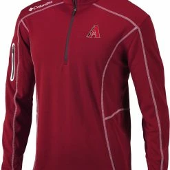 Outlet 🛒 Columbia Men's Arizona Diamondbacks Red Shotgun Quarter-Zip 👕 Shirt 😀