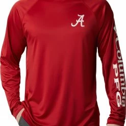 Cheap 🤩 Columbia Men's Alabama Crimson Tide Crimson Terminal Tackle Long Sleeve T-Shirt 🔥