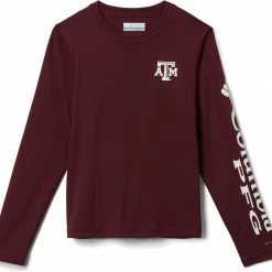 Top 10 ⌛ Columbia Youth Texas A&M Aggies Maroon Terminal Tackle Long Sleeve T-Shirt For Boys' ⭐