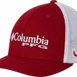 Buy โญ Columbia Men's Alabama Crimson Tide Crimson/White PFG Mesh Fitted Hat ๐