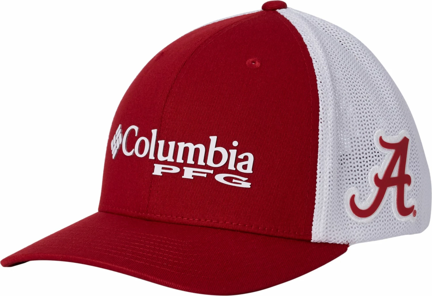 Buy β Columbia Men's Alabama Crimson Tide Crimson/White PFG Mesh Fitted Hat π