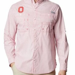 Buy ✨ Columbia Men's Ohio State Buckeyes Scarlet Long Sleeve Tamiami 👕 Shirt ✨