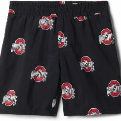 Outlet 🌟 Columbia Youth Ohio State Buckeyes Backcast Printed Performance Black Shorts For Boys' 🔥