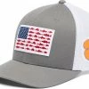 Coupon ❤️ Columbia Men's Clemson Tigers Grey PFG Flag Mesh Fitted Hat 👏