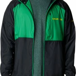Brand new 🎉 Columbia Men's Oregon Ducks Black Flash Forward Full-Zip Jacket 🧨