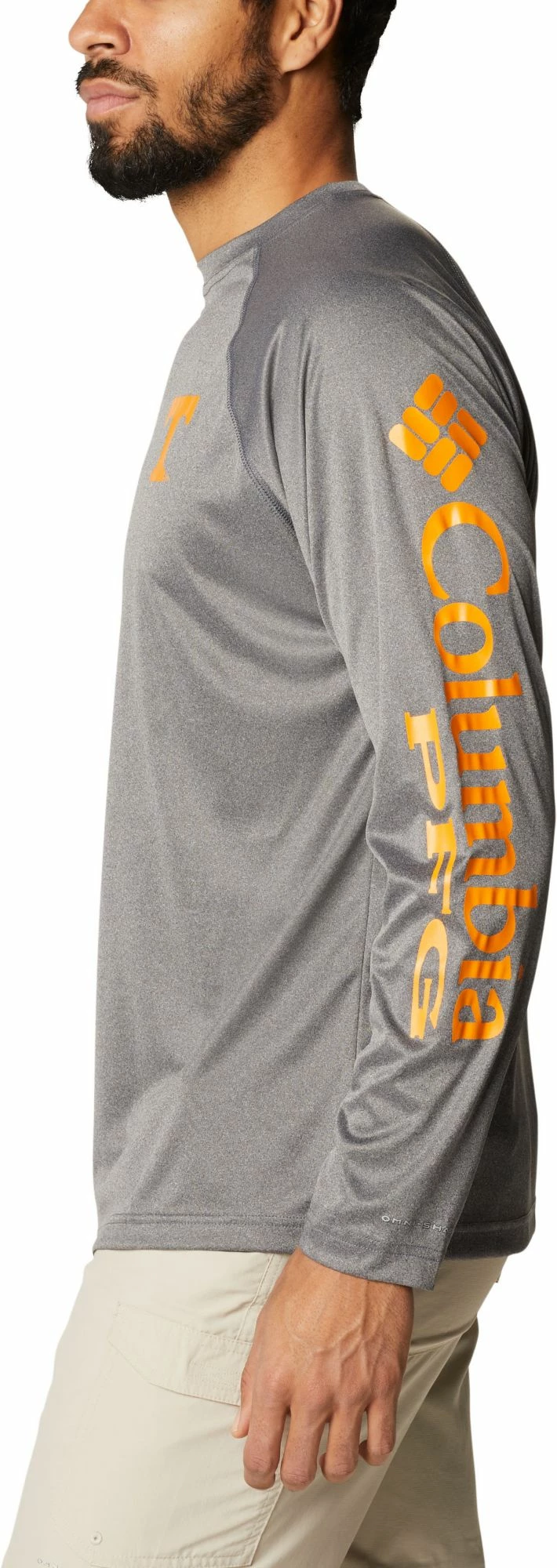 Cheapest โค๏ธ Columbia Men's Tennessee Volunteers Grey Terminal Tackle Long Sleeve T-Shirt ๐ - Image 2