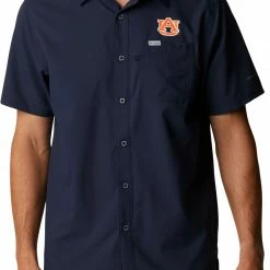 Best reviews of ✔️ Columbia Men's Auburn Tigers Blue Slack Tide Button-Down 👚 Shirt 💯