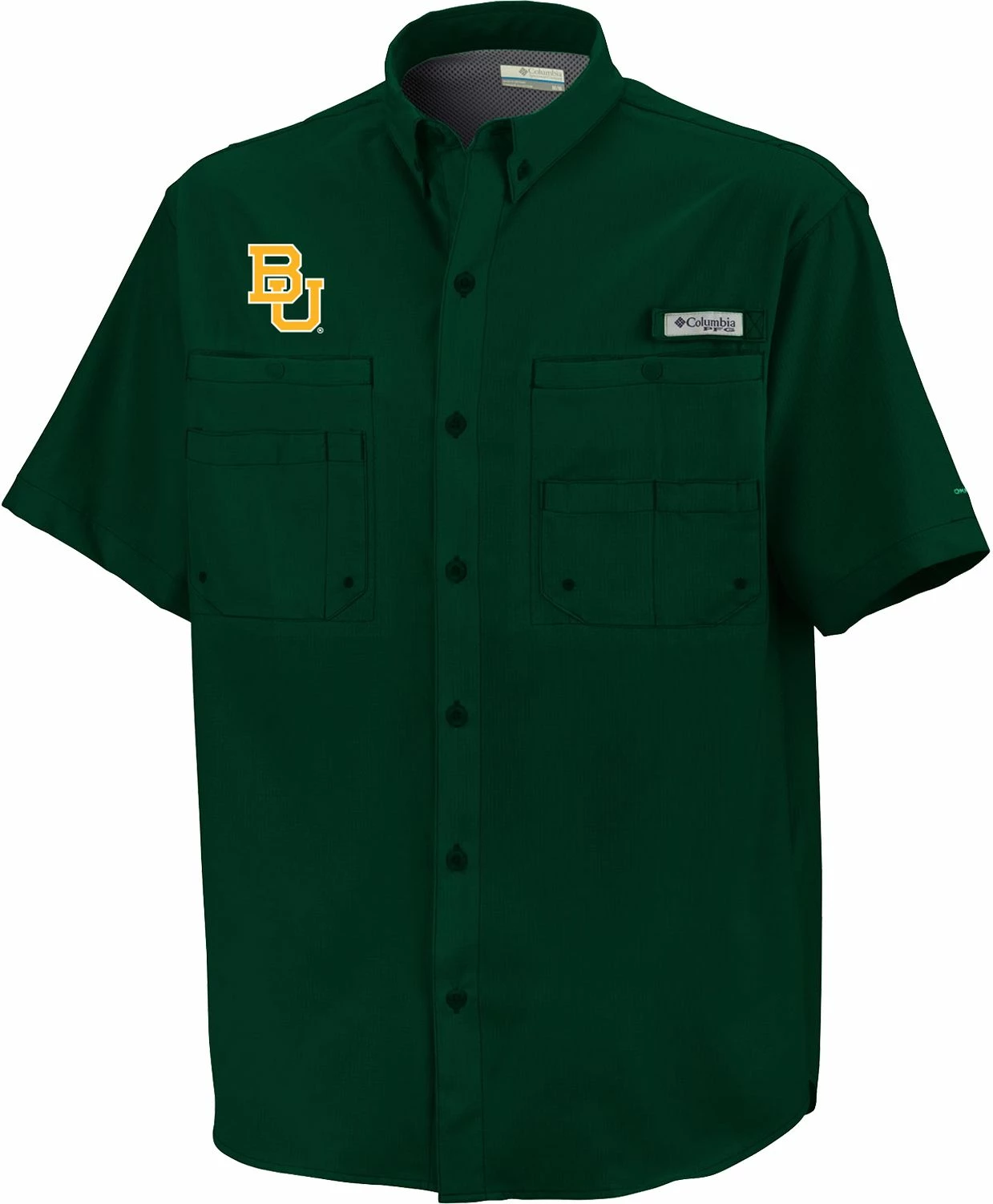 Top 10 ๐ Columbia Men's Baylor Bears Green Button-Down Performance Short Sleeve ๐ Shirt ๐ฅ