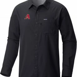 Brand new 🛒 Columbia Men's Arizona Diamondbacks Black Slack Tide Long Sleeve T-Shirt ⌛