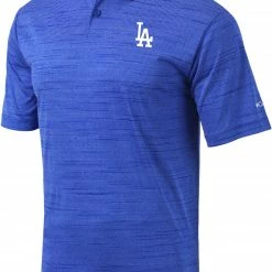 Wholesale 🎉 Columbia Men's Los Angeles Dodgers Blue Omni-Wick Set Performance Polo 🥰