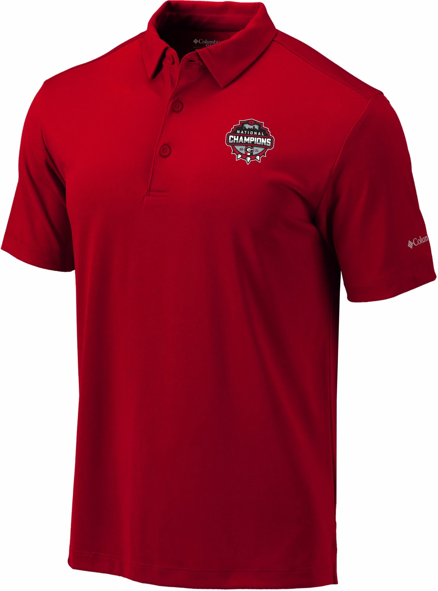 Deals โค๏ธ Columbia Men's 2021 National Champions Georgia Bulldogs Omni-Wick Drive Polo ๐งจ