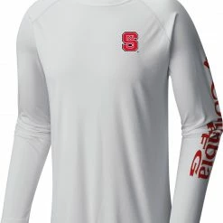 Best deal 🎉 Columbia Men's NC State Wolfpack White Terminal Tackle Long Sleeve T-Shirt 😀