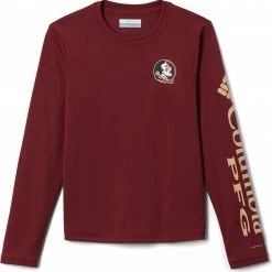 Discount 🔔 Columbia Youth Florida State Seminoles Garnet Terminal Tackle Long Sleeve T-Shirt For Boys' 👏