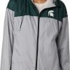 New 💯 Columbia 👩 Women's Michigan State Spartans Green/Grey CLG Flash Forward Lined Jacket 👍