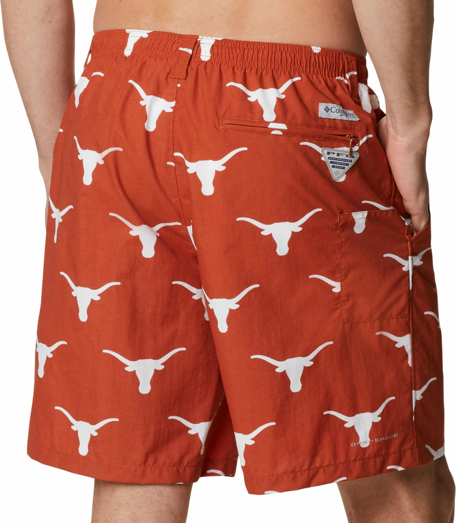 Flash Sale โ๏ธ Columbia Men's Texas Longhorns Burnt Orange Backcast II Printed Performance Shorts ๐ - Image 2