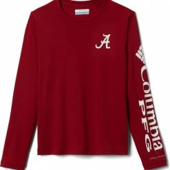 Brand new 😀 Columbia Youth Alabama Crimson Tide Crimson Terminal Tackle Long Sleeve T-Shirt For 👧 Girls' 🤩