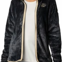 Deals 💯 Columbia 👩 Women's Purdue Boilermakers Black Fire Side Sherpa Full-Zip Jacket 🧨