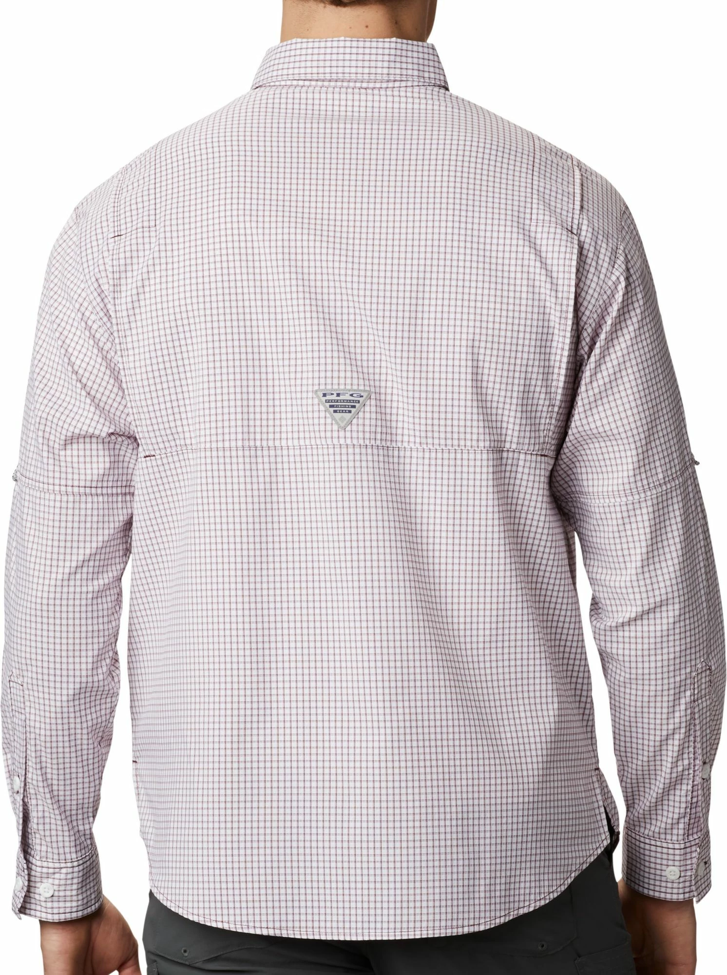 Cheapest ❤️ Columbia Men's Texas A&M Aggies Maroon Gingham Long Sleeve Tamiami 👚 Shirt 👍 - Image 2