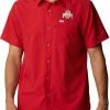 Cheap 🔔 Columbia Men's Ohio State Buckeyes Scarlet Slack Tide Button-Down 👕 Shirt ✨