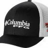 New 🤩 Columbia Men's Texas Tech Red Raiders Black PFG Mesh Adjustable Hat 🧨