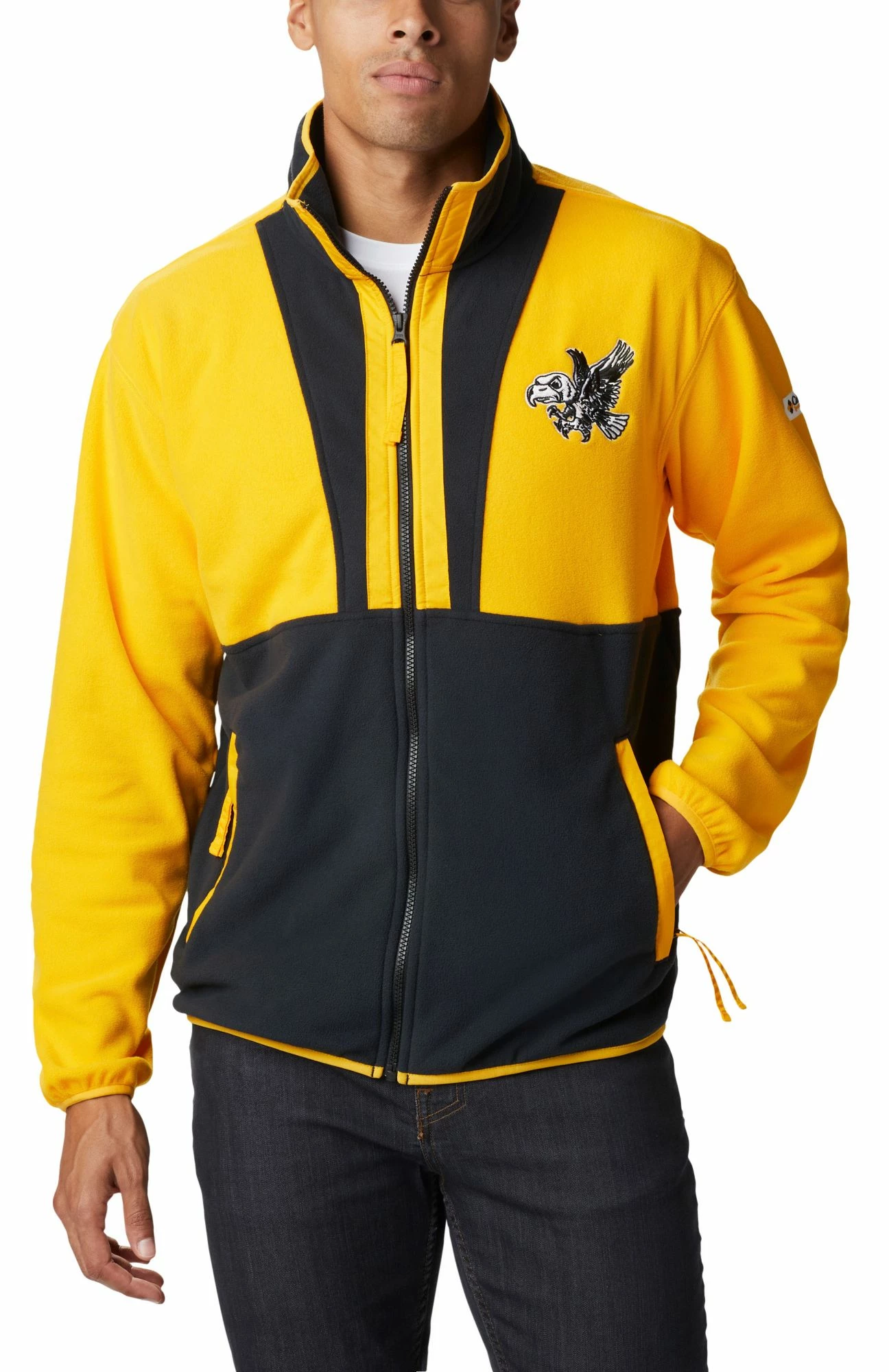 Promo ๐ฅฐ Columbia Men's Iowa Hawkeyes Gold Back Bowl Full-Zip Fleece Jacket ๐ฅ