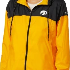 Hot Sale 🥰 Columbia 👩 Women's Iowa Hawkeyes Black/Gold CLG Flash Forward Lined Jacket 🎉