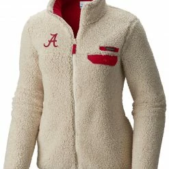 Wholesale 👏 Columbia 👩 Women's Alabama Crimson Tide Mountainside Full-Zip White Jacket ✨
