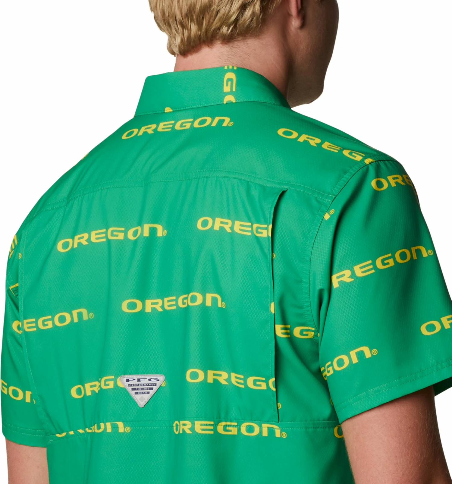 Best Sale 🎁 Columbia Men's Oregon Ducks Green Super Slack Tide Button Down 👚 Shirt 😍 - Image 5