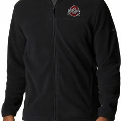 Coupon ⌛ Columbia Men's Ohio State Buckeyes Black Flanker Full-Zip Fleece Jacket ✨