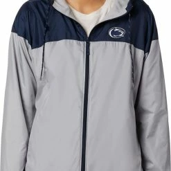 Outlet ❤️ Columbia 👩 Women's Penn State Nittany Lions Blue/Grey CLG Flash Forward Lined Jacket 👏