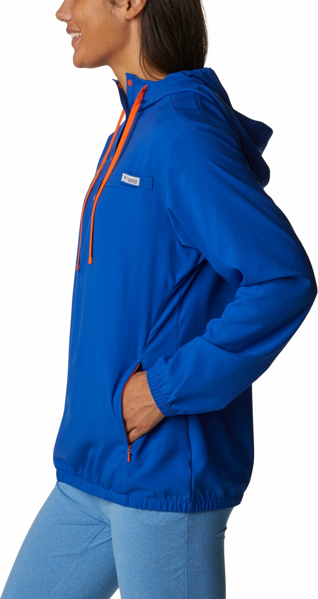 Cheapest ๐ Columbia ๐ฉ Women's Florida Gators Blue PFG Tamiami Quarter-Snap Long Sleeve Hooded ๐ Shirt ๐ - Image 2