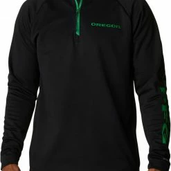 Promo ✨ Columbia Men's Oregon Ducks Black PFG Terminal Tackle Quarter-Zip Pullover 👕 Shirt 🛒