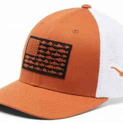 Flash Sale 🔔 Columbia Men's Texas Longhorns Burnt Orange PFG Flag Mesh Fitted Hat 😍