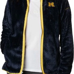 Coupon 😍 Columbia 👩 Women's Michigan Wolverines Blue Fire Side Sherpa Full-Zip Jacket 😉