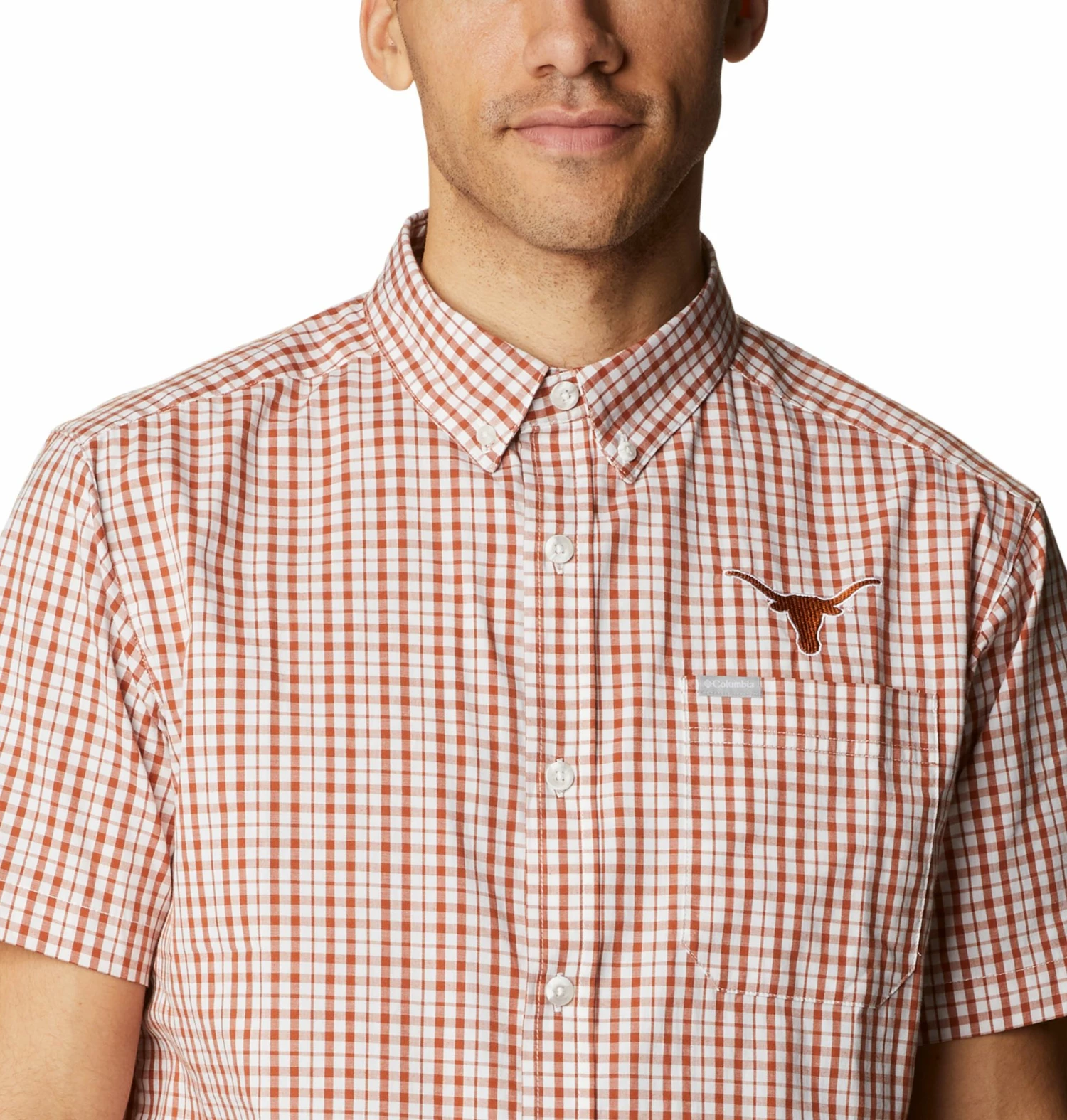 Buy ✨ Columbia Men's Texas Longhorns Burnt Orange Rapid Rivers Button Down 👕 Shirt 👏 - Image 3