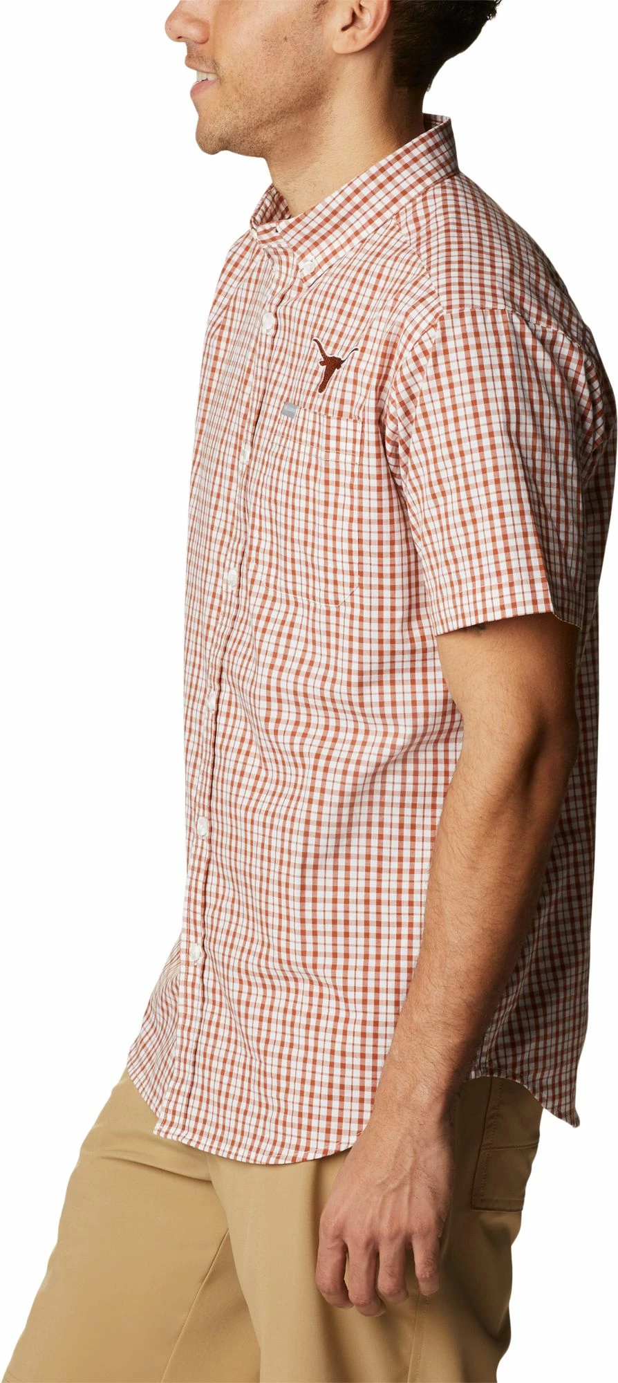 Buy ✨ Columbia Men's Texas Longhorns Burnt Orange Rapid Rivers Button Down 👕 Shirt 👏 - Image 4