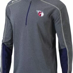 Cheapest 🎁 Columbia Men's Cleveland Guardians Navy Shotgun 2.0 Quarter-Zip 👚 Shirt ⭐