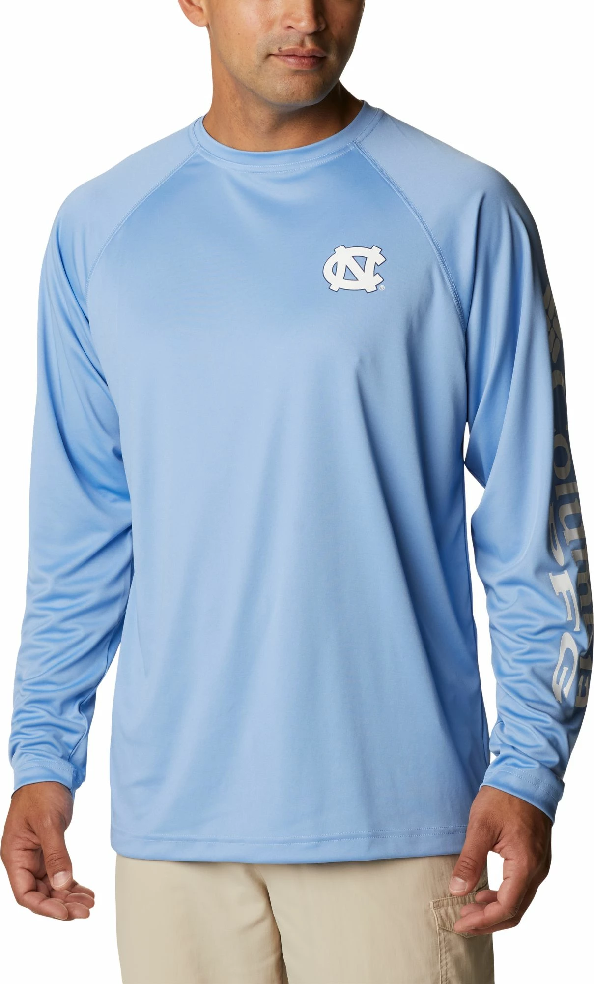 Best Pirce ๐ Columbia Men's North Carolina Tar ๐ Heels White Terminal Tackle Long Sleeve T-Shirt ๐งจ