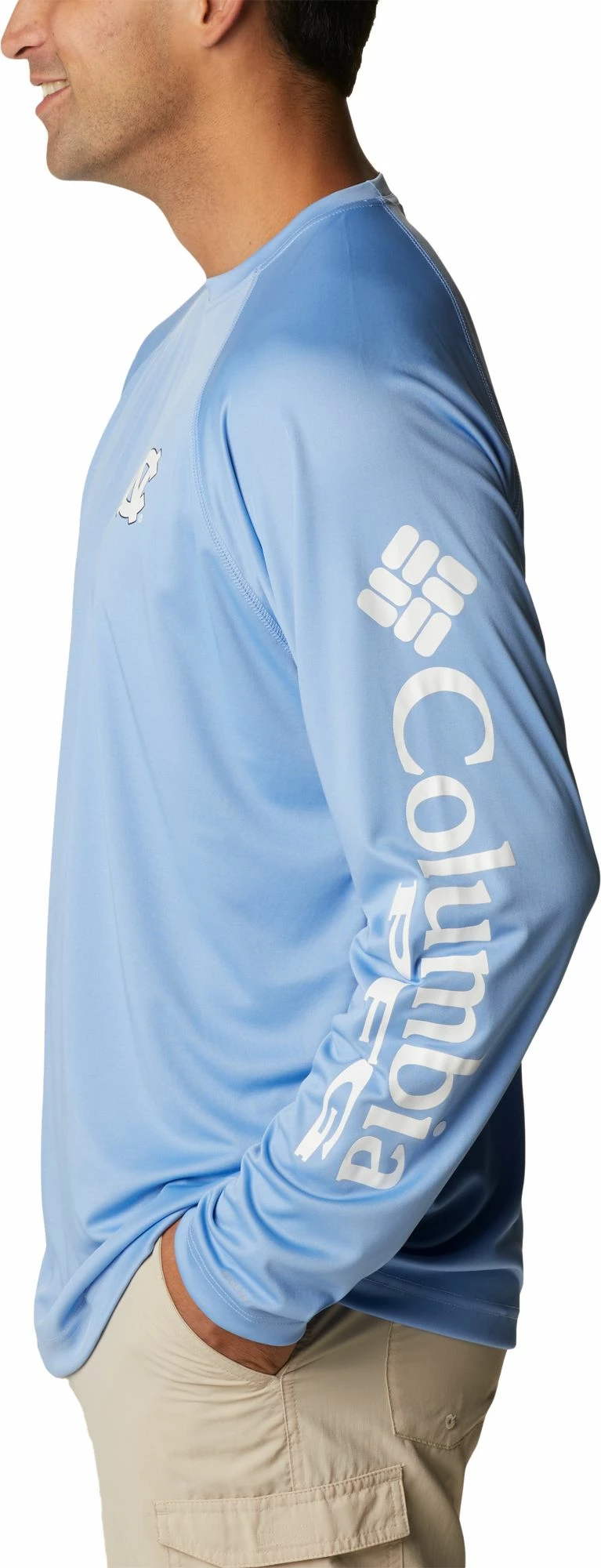 Best Pirce ๐ Columbia Men's North Carolina Tar ๐ Heels White Terminal Tackle Long Sleeve T-Shirt ๐งจ - Image 2