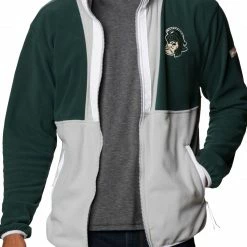 Promo 🎉 Columbia Men's Michigan State Spartans Green Back Bowl Full-Zip Fleece Jacket 🧨